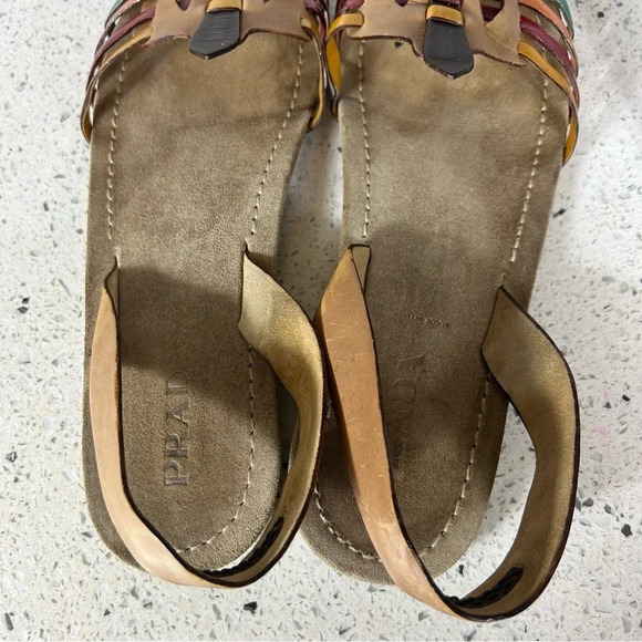 Prada Authentic Huaraches Multicolor Slingback Sandal - Picture 6 of 10